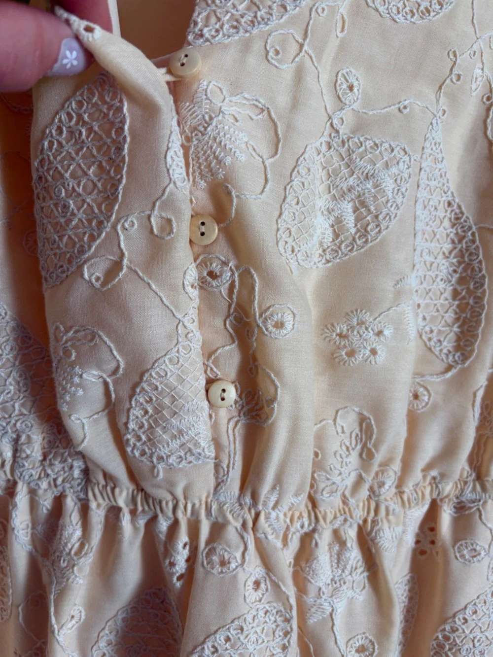Sam Edelman Butter SS Collar Eyelet Maxi Dress size 8 new with tags - Picture 9 of 13